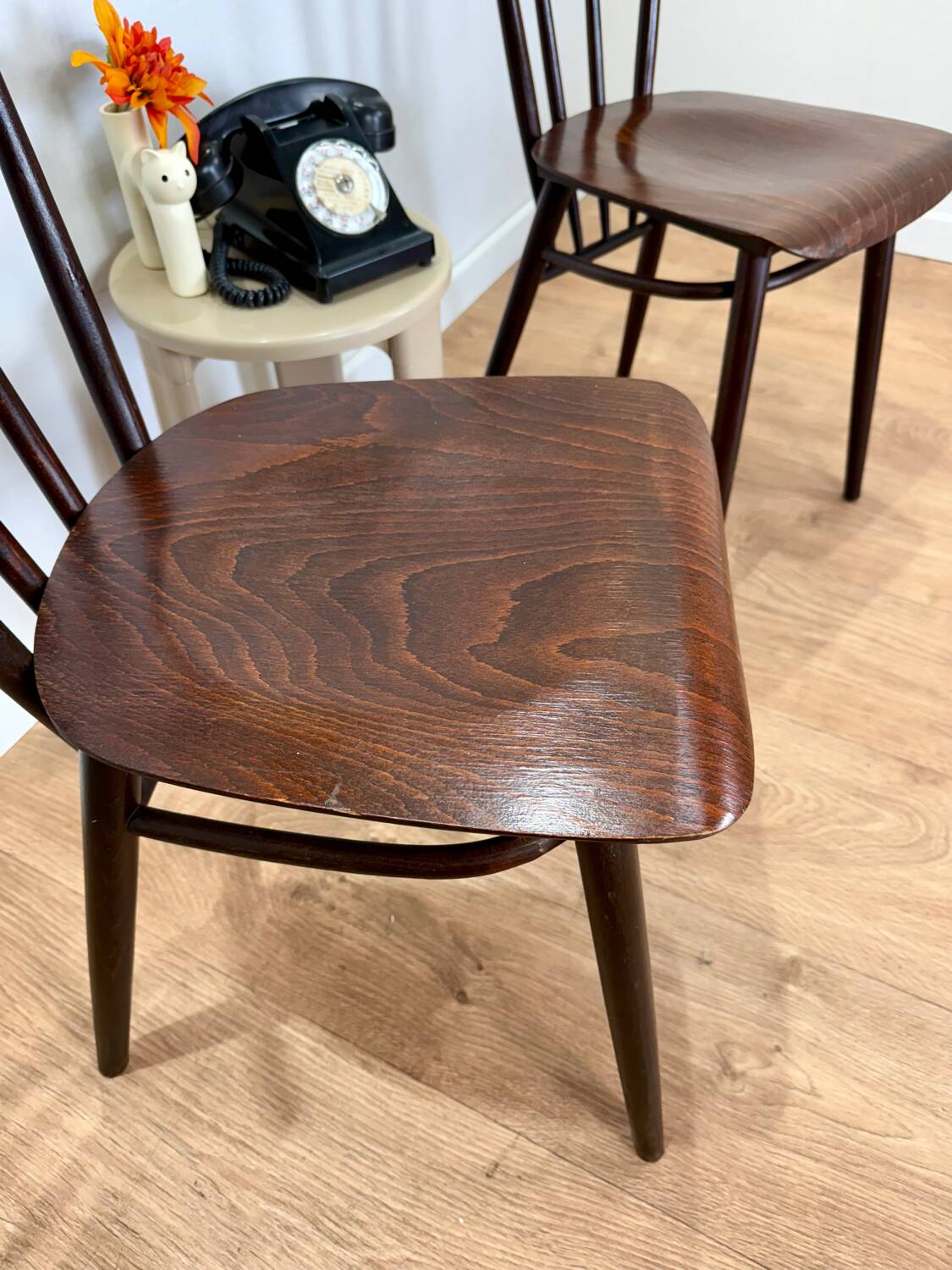 Czechoslovakian style bistro chairs from the 60s