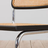 Black cesca chair by Marcel Breuer