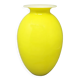 1960s yellow vase by dogi in murano glass. made in italy