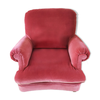 Vintage armchair pink velvet