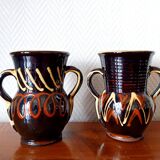 Pair of vintage 1960 ceramic vases