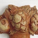 Rare Large Pair of French Terracotta Urn Fruit Basket Double Wall Lights