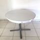 Round table rosewood formica with chairs 70s