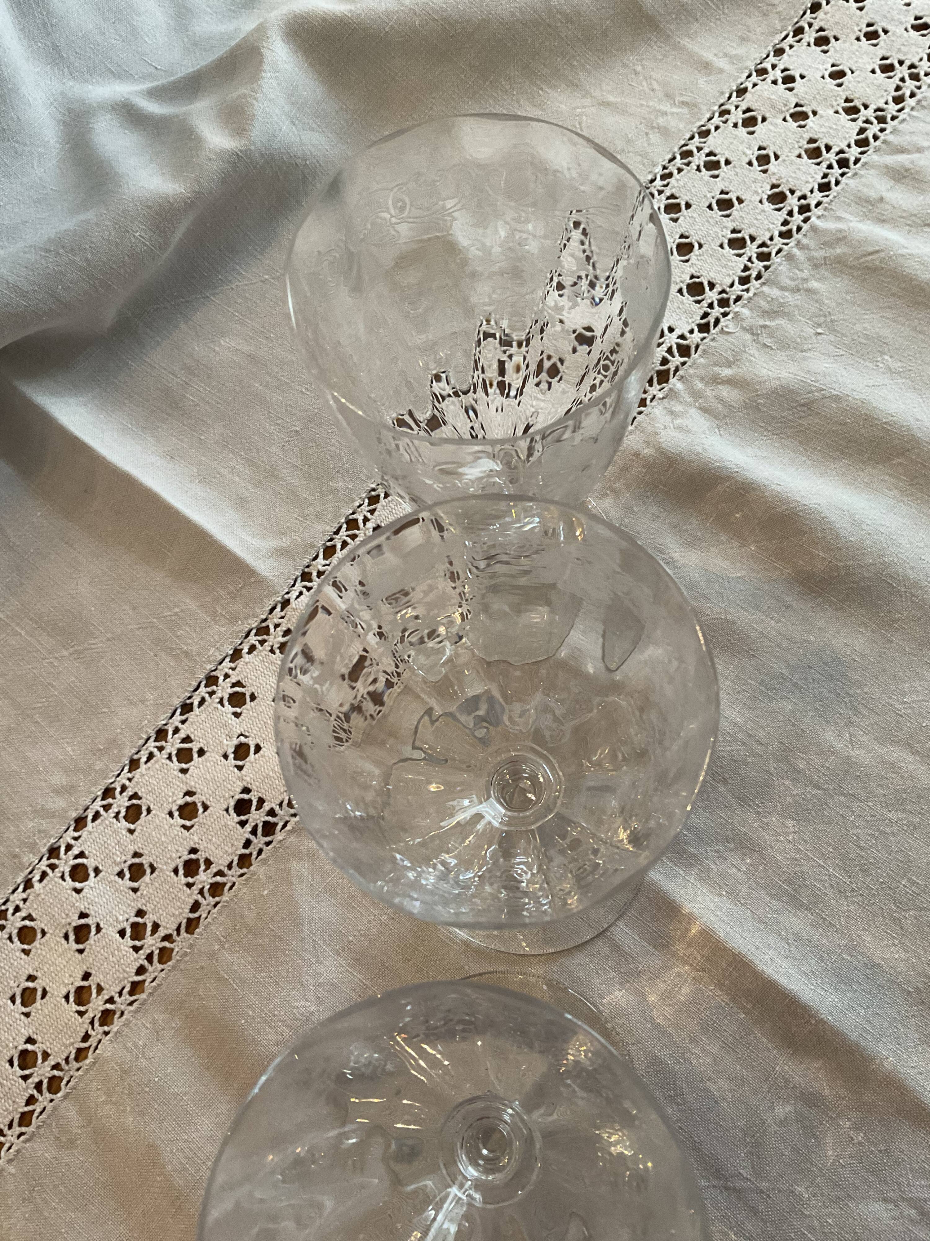 5 water glasses, Crystal Saint Louis, model Massenet with Venetian dimensions