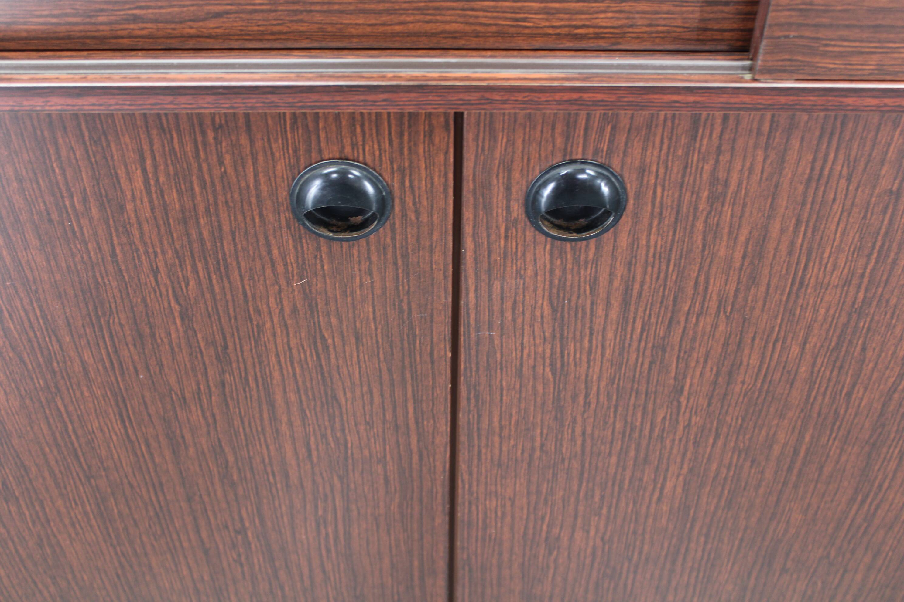 1970s Italian Cabinet With Sliding Doors