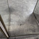 Nickel-plated bronze triptych mirror from the early 20th century.