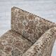 1950s, Danish 2-seater sofa, beige/ brown furniture fabric, oak wood.