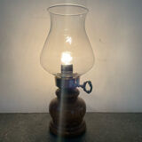 Vintage lamp 50s in wood and glass