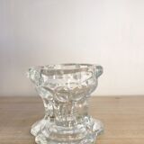 Pair of glass candle holders