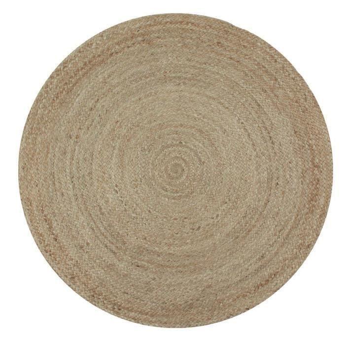Round carpet in natural jute 90 cm
