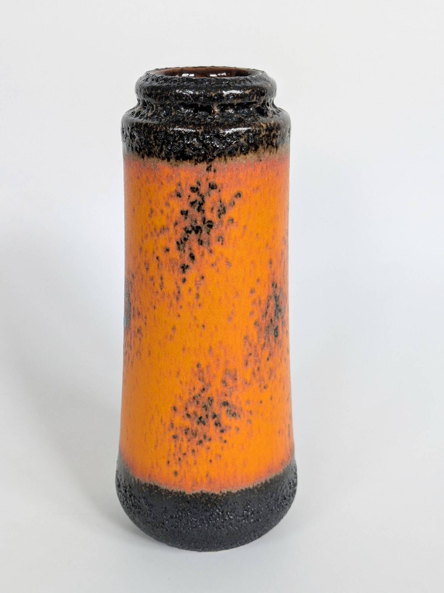 Vintage Scheurich fat lava vase, model 206, West German ceramic.