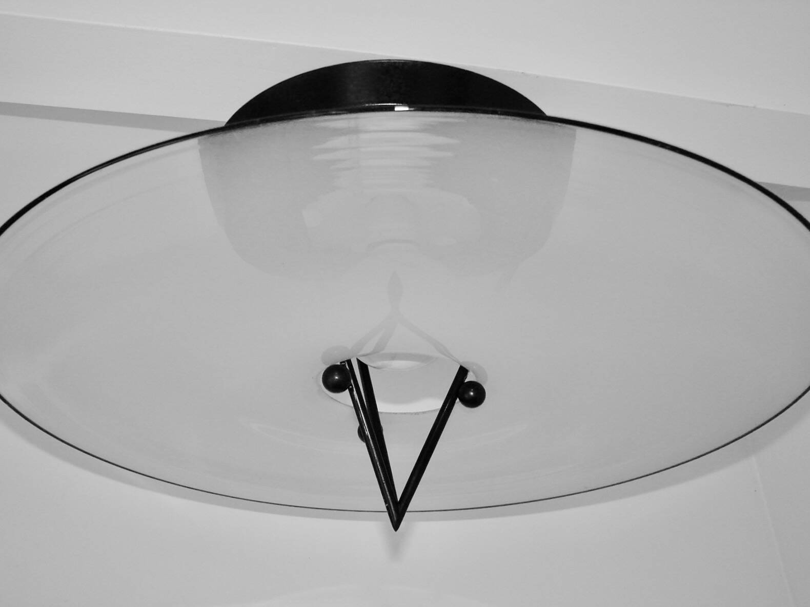 Lampe à suspension italienne en verre de Murano, années 1980