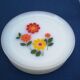 Set of 8 flat plates Arcopal with flowers