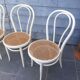 Set of 4 wooden bistro chairs turned dal vera