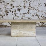 Italian travertine coffee table, 1980