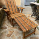 Vintage rattan and wicker deckchair