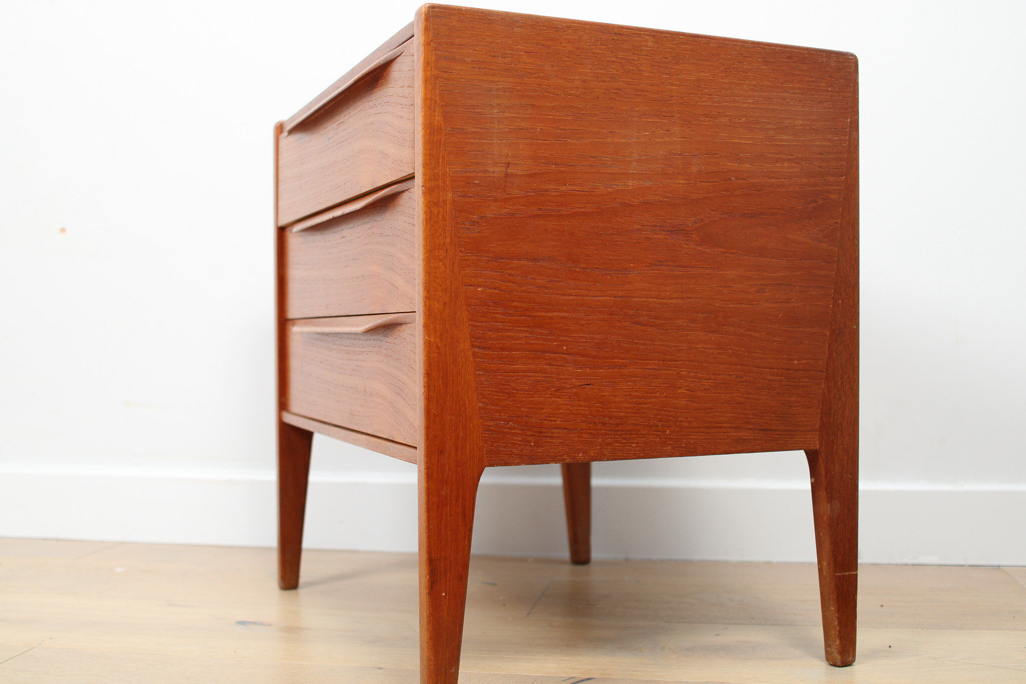 A vintage Danish mid-century bedside table attributed to Kai Kristiansen