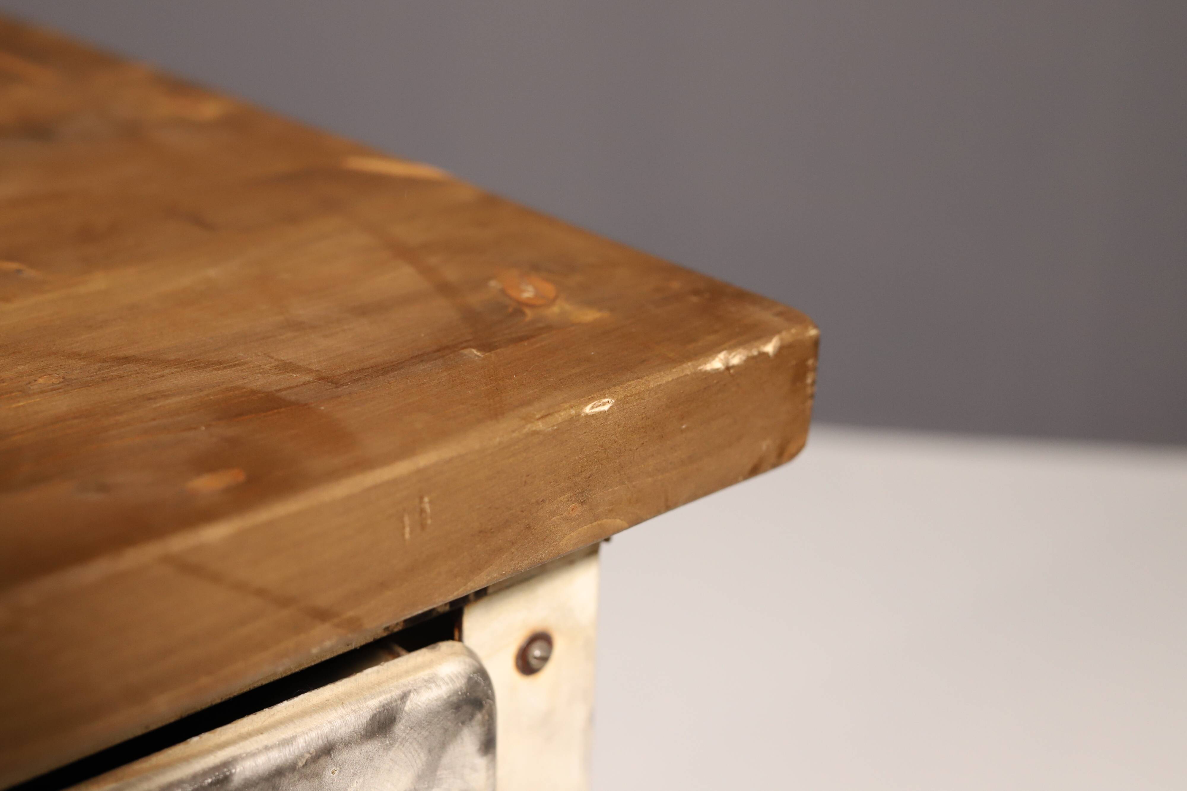 Industrial iron kitchen table from the 1950s, Czechoslovakia