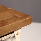 Table de cuisine industrielle en fer des années 1950, Tchécoslovaquie