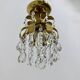 Palwa crystal flush mount by Ernst Palme, brass pineapple, 1960s, Germany