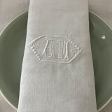 6 serviettes en fil de lin, trousseau d'Amandine