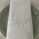 6 serviettes en fil de lin, trousseau d'Amandine