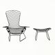 "Bird" armchair and ottoman by Harry Bertoia for Knoll, 1960s