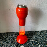 Large floor ashtray lamp tulip space age, with aquatic lighting 70s
