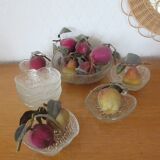 Vintage fruit salad serving in the shape of apples 1 salad bowl 8 cups