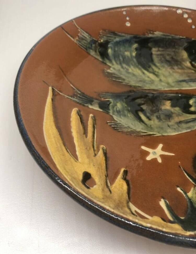 Lluis Puigdemont dish with fish decoration