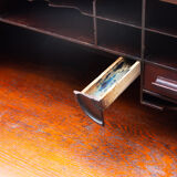 Antique roller blind writing desk 1930s, United Kingdom