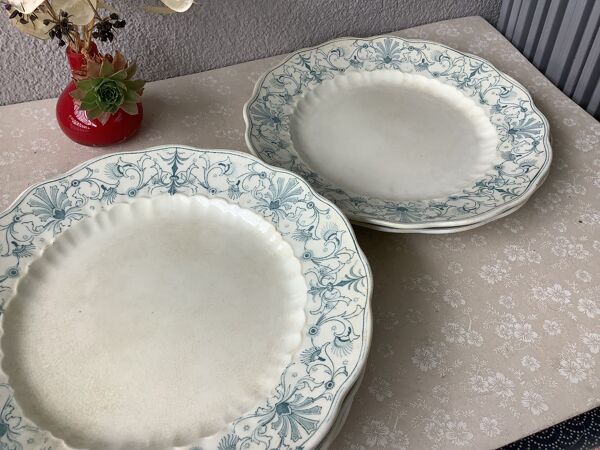 Assiettes terre de fer anglaises Ridgways XIX ème