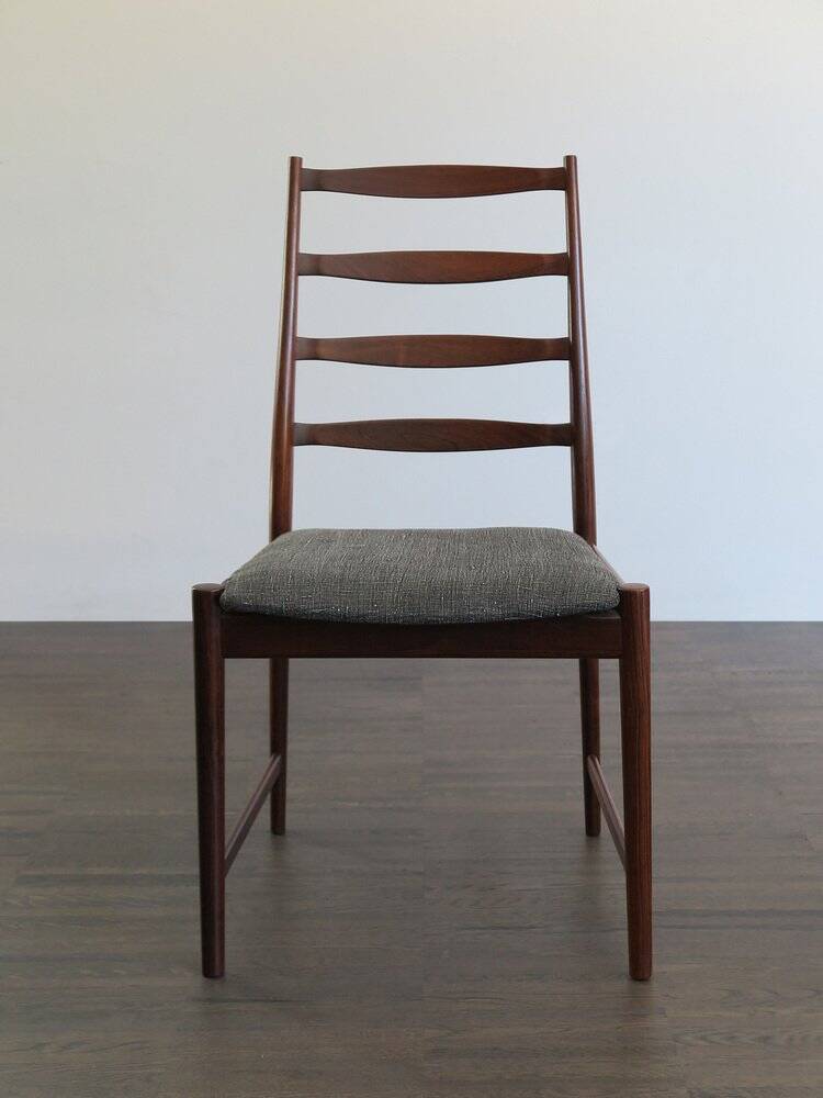 Set of Danish Dark Wood Dining Chairs by Arne Vodder, 1960s