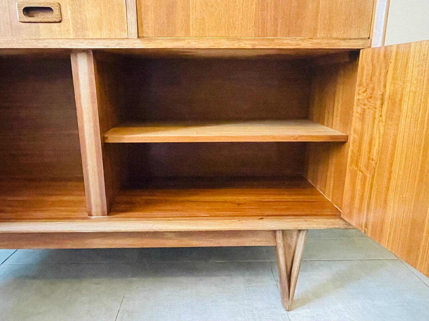 Vintage signed high sideboard / silver dresser