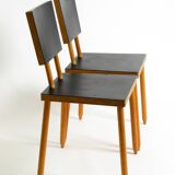 Two rare demountable plywood chairs by Axel Kufus model Stöcke for Atoll