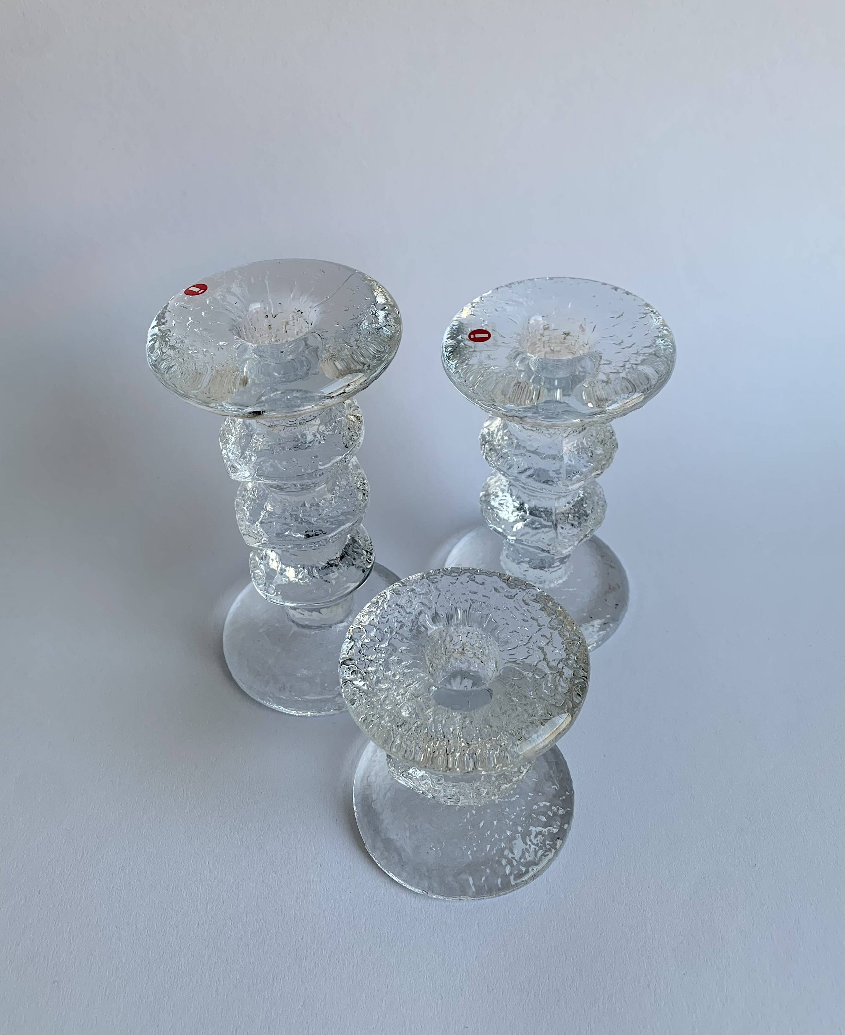 Set of 3 Festivo Glass Candle Holders – Iittala Finland