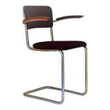 1930s Brown-red Bauhaus chair by W.H. Gispen