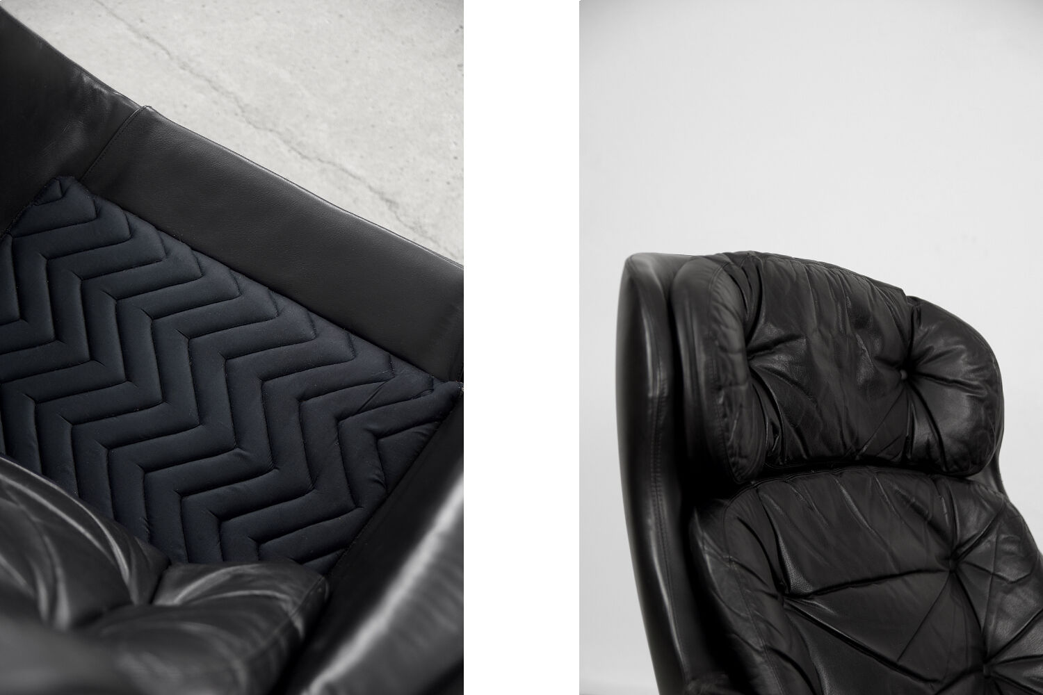 Swedish Modernist Leather Swivel Lounge Chair from Selig Imperial, 1970s