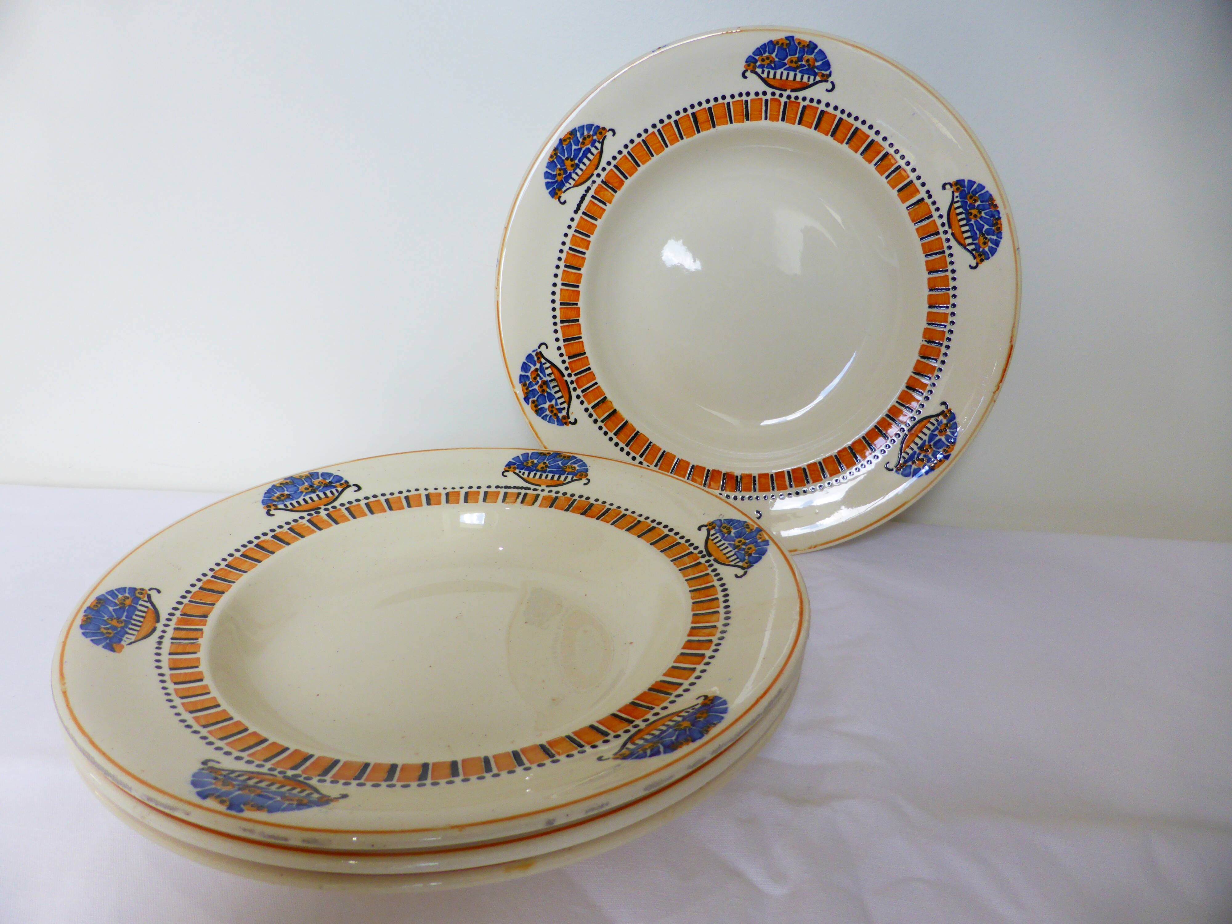 4 assiettes creuses Longwy