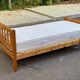 Lit sommier une place 90x200cm en bois massif pin style scandinave