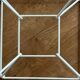 Glass coffee table with steel base