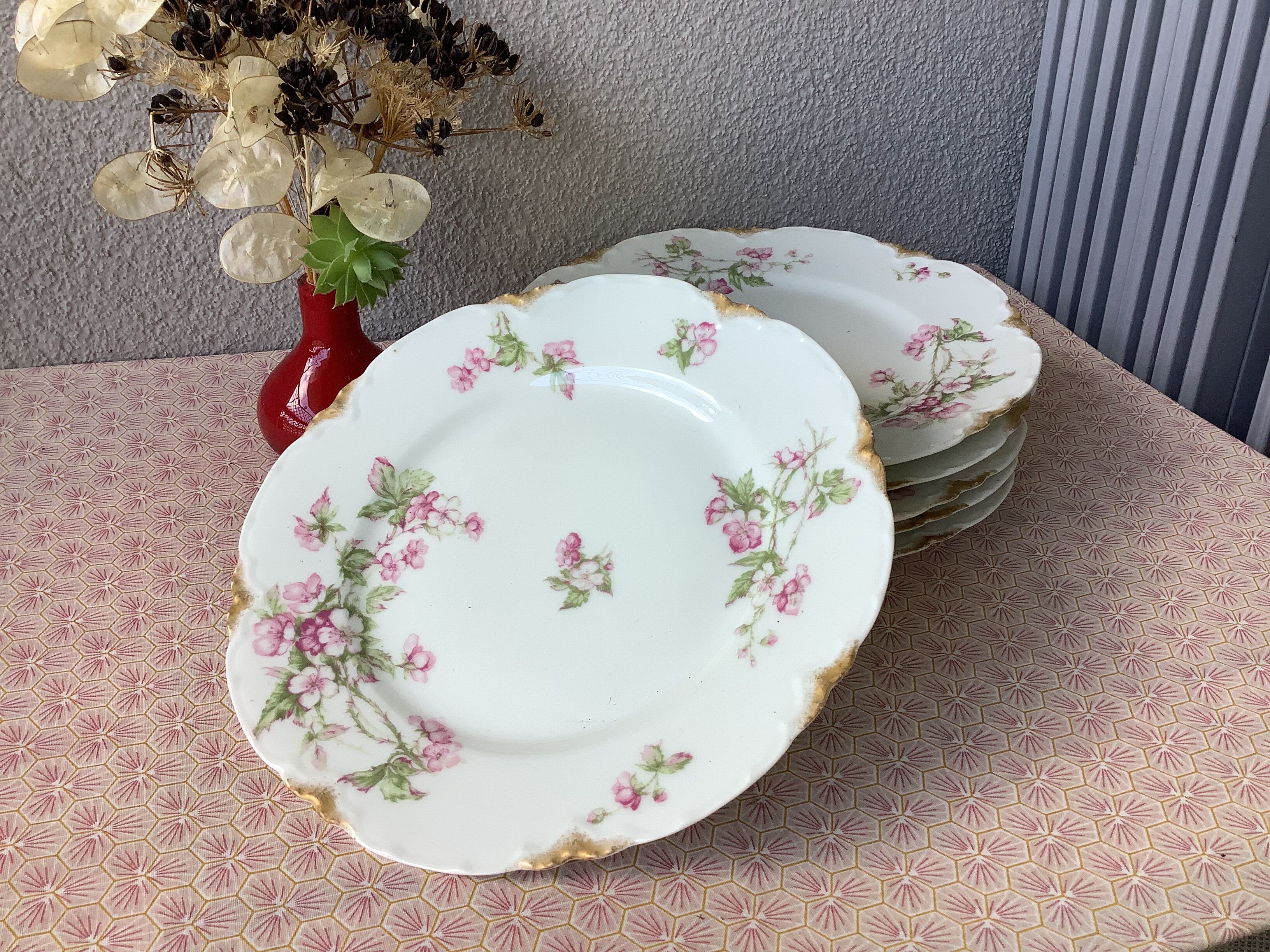 Plates Haviland Limoges 1900 - floral decoration liberty