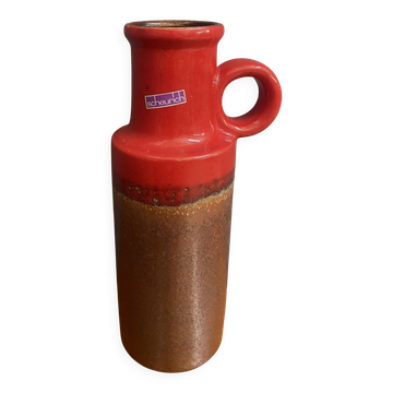Scheurich vase model 401-28 in red and brown WGP
