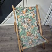 fauteuil chilienne enfant tissu jungle lion