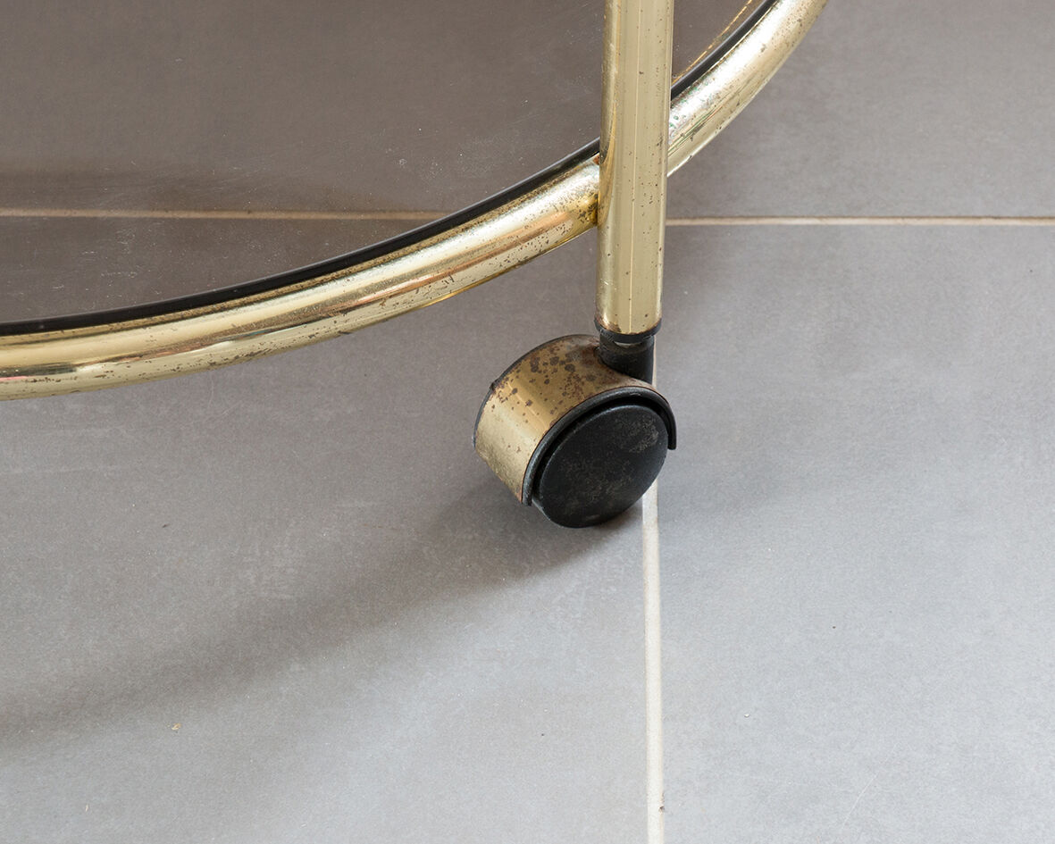 Golden serving table