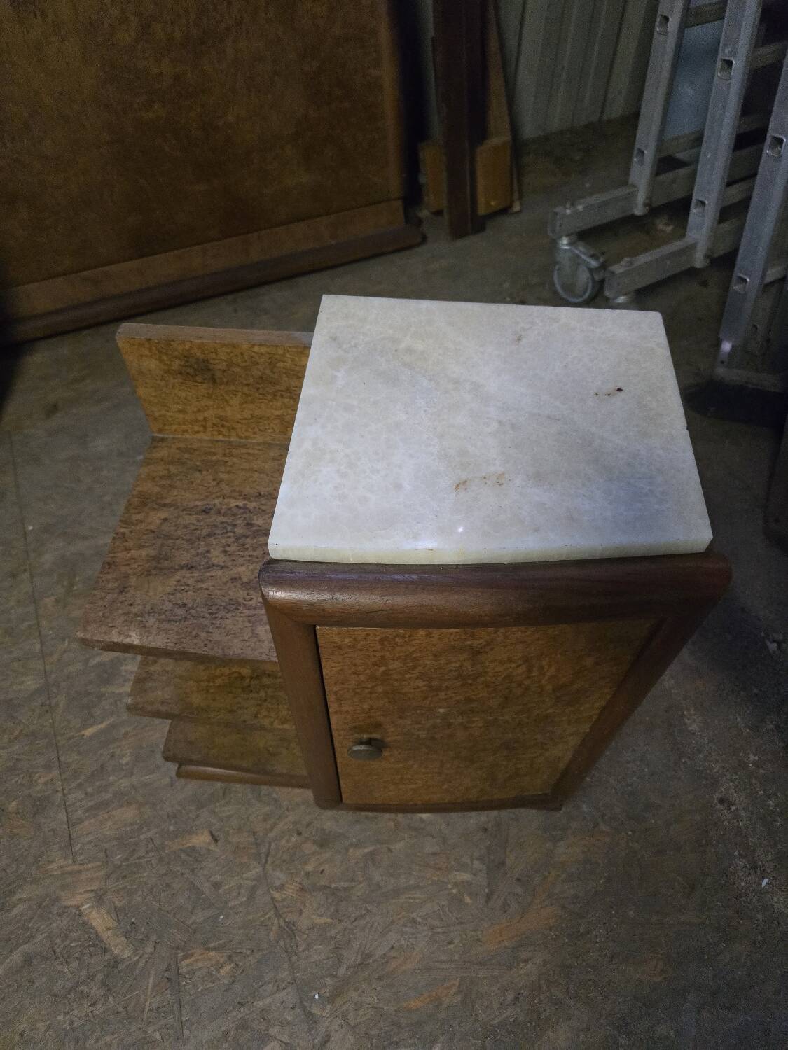 Chevet style art deco en loupe d'orme