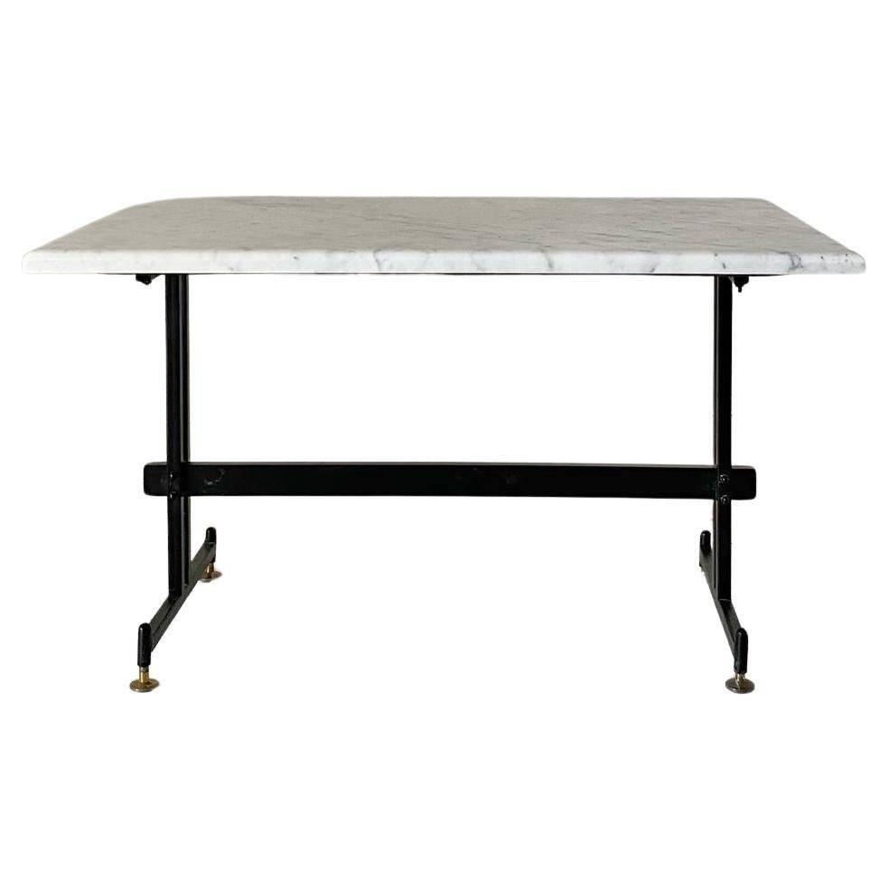 Vintage Carrara marble coffee table, Italy 1960