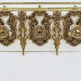 Bronze Coat Rack and Wall Shelf, Vintage, Louis XV Style