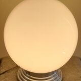 Opaline ball lamp on base