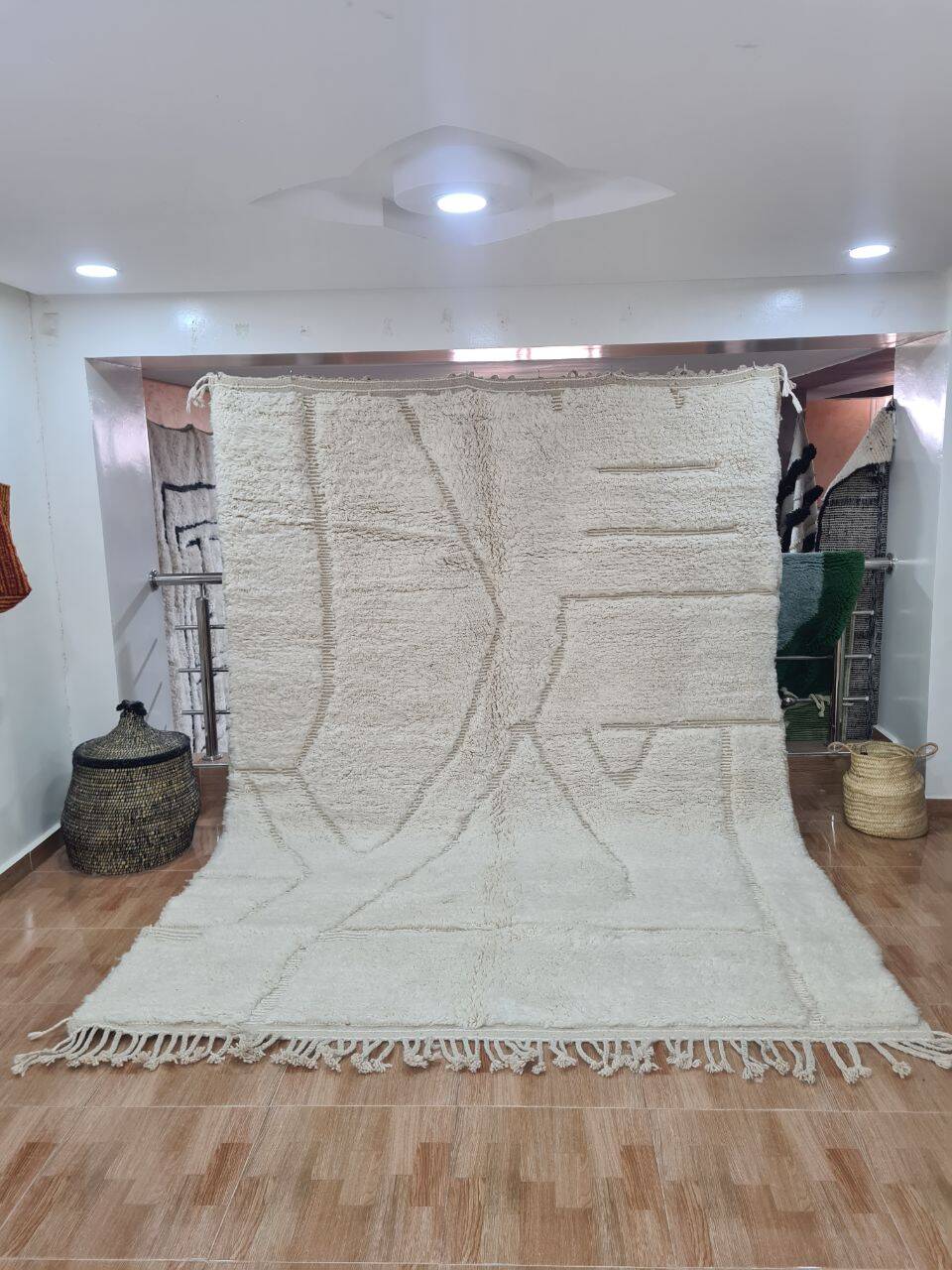 Handmade wool Berber rug 300X200 cm